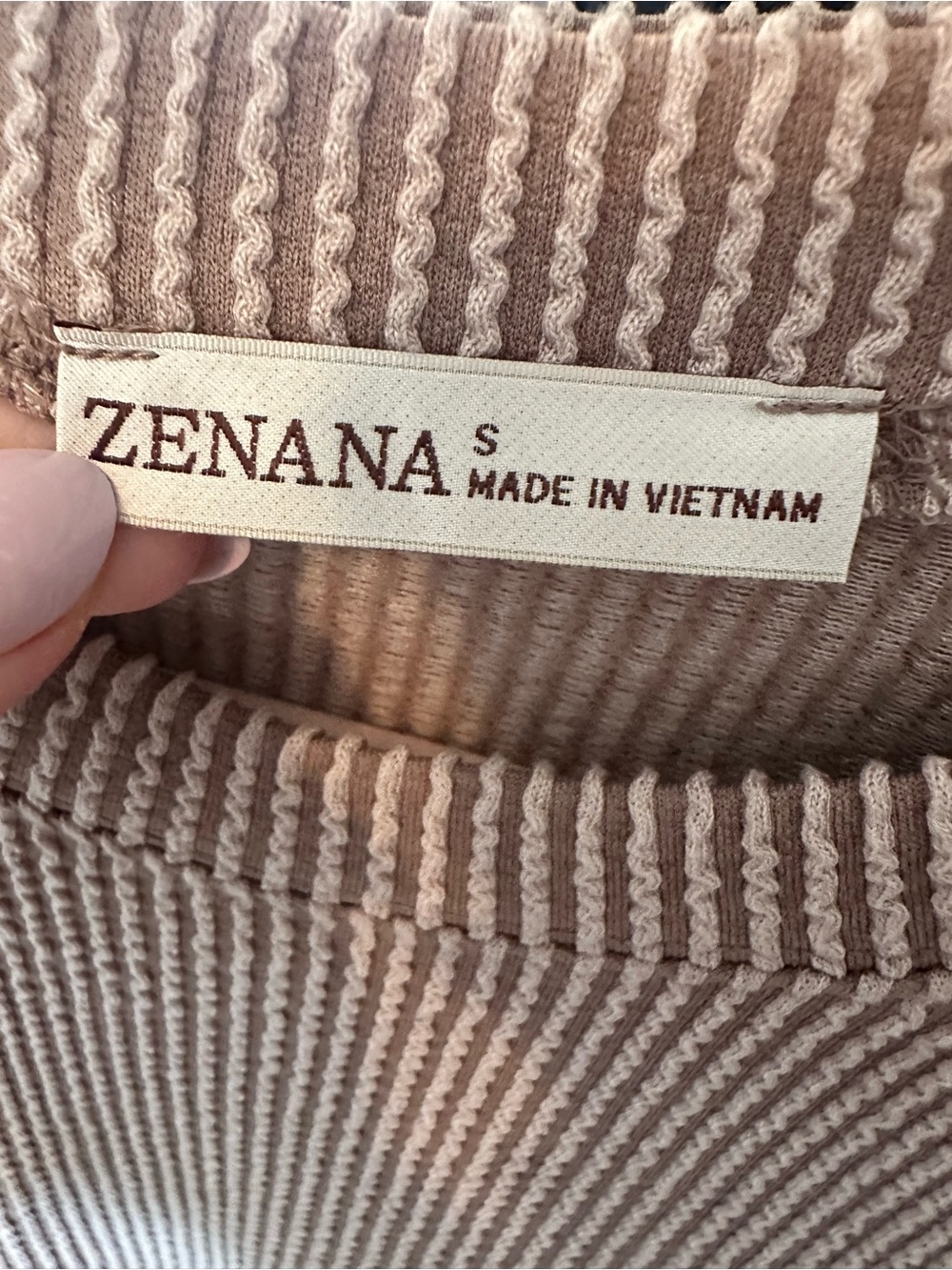 EUC🤎Zenana Raised Rib Short Sleeve Tee & Pants Set Ash Mocha - Picture 4 of 9